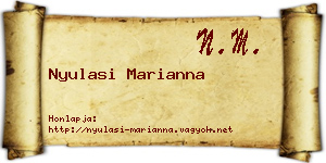 Nyulasi Marianna névjegykártya